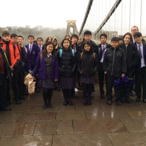 group of wycliffe students on a trip