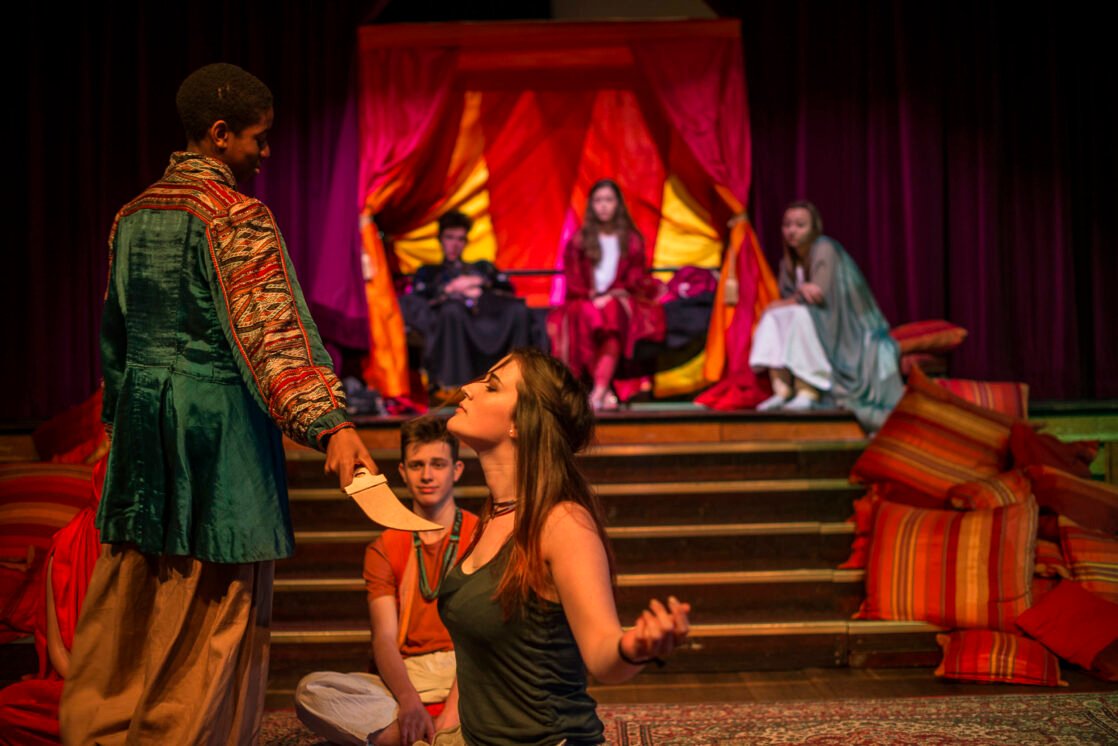 wycliffe pupils acting in a play