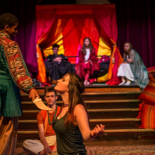 wycliffe pupils acting in a play