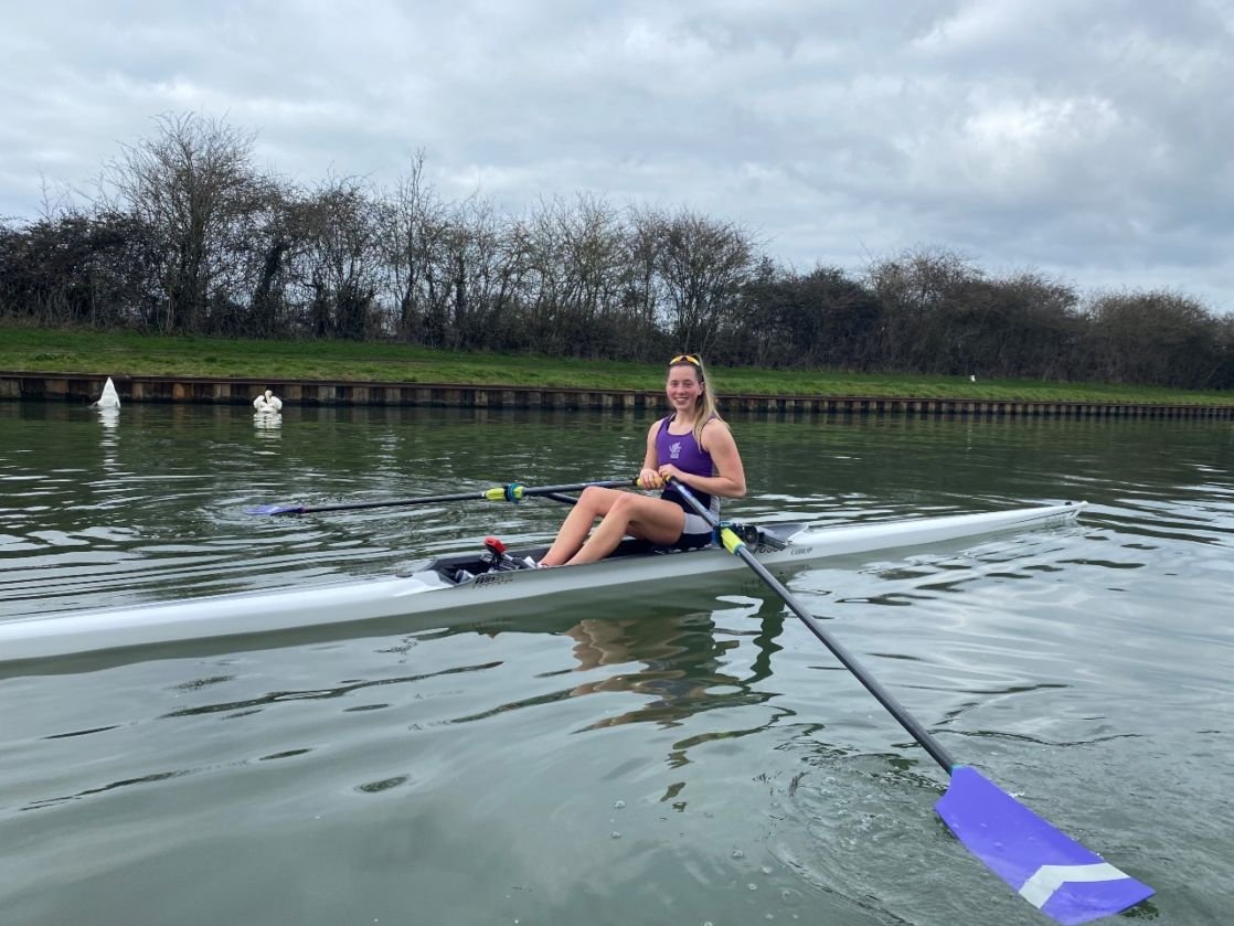 grace from wycliffe college competing in junior rowing trials