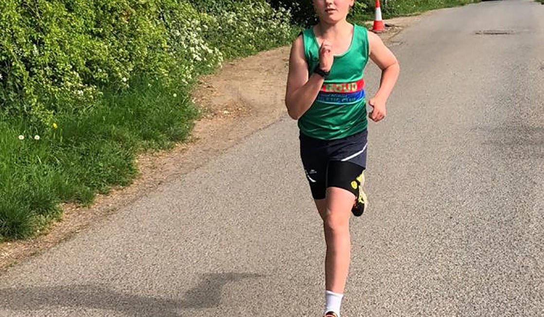 Pupil running as part of the Kirby Challenge