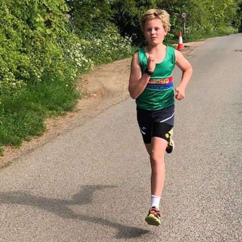 Pupil running as part of the Kirby Challenge