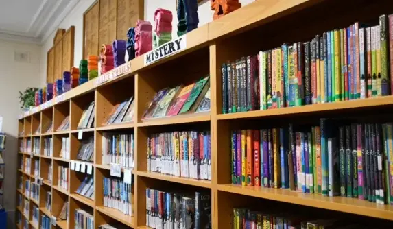 Prep school library